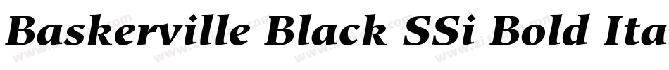 Baskerville Black SSi Bold Italic字体转换